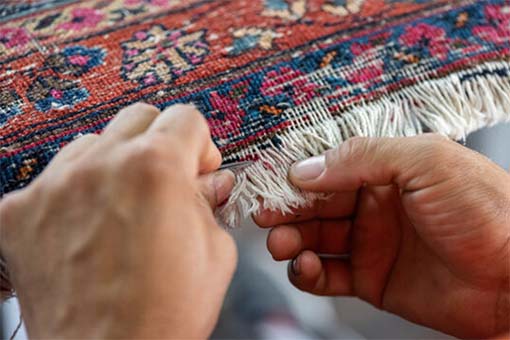 repairing an oriental area rug